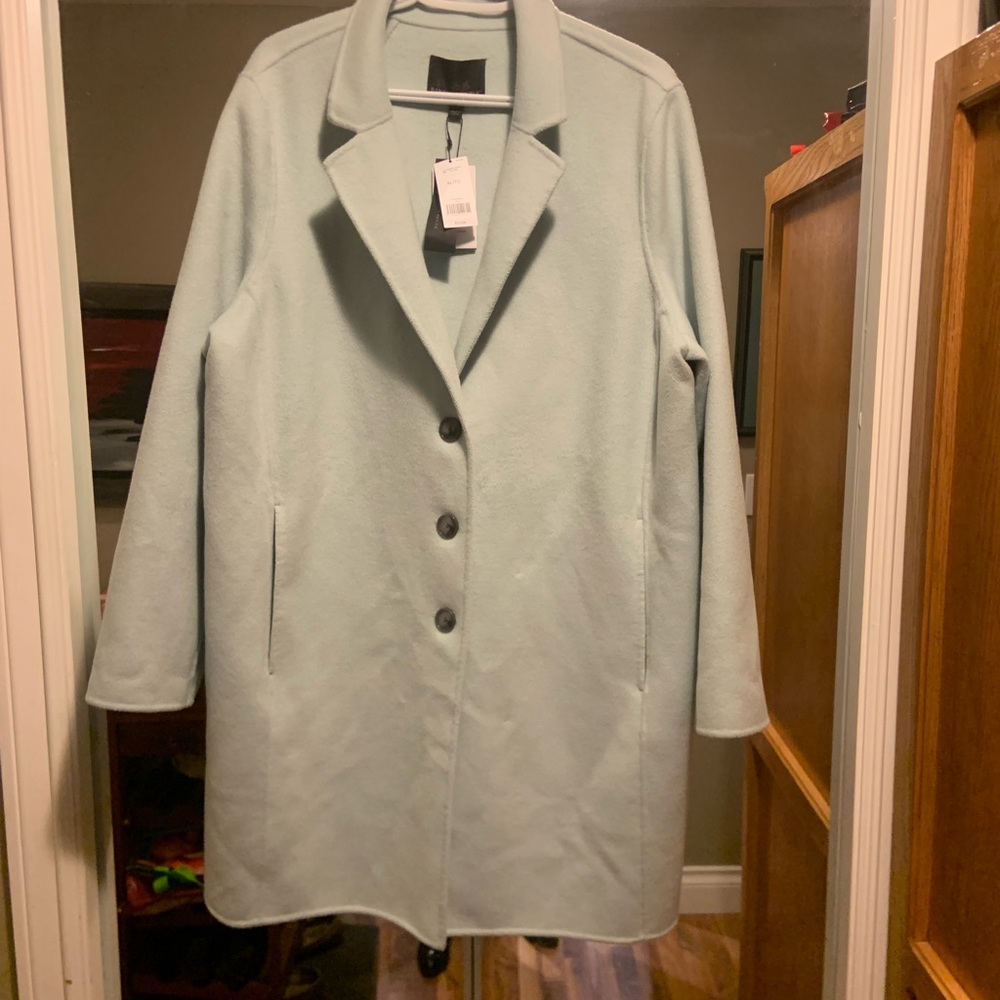 Banana Republic dbl faced top coat size XL aqua blue